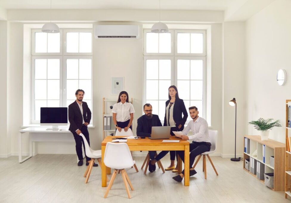 Group of people in meeting room